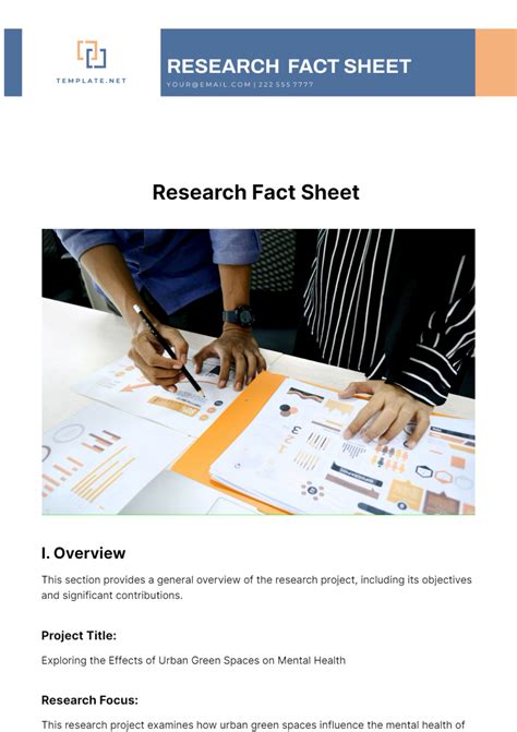 Free Research Fact Sheet Template Edit Online And Download