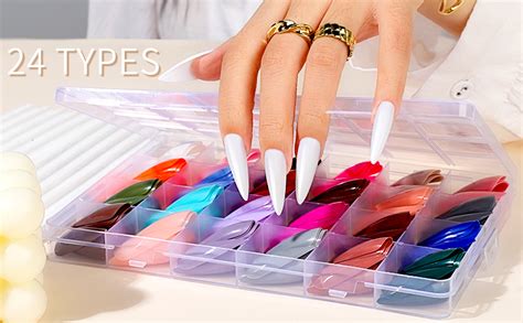 Amazon FANDAMEI Press On Nails Long Stiletto 24 Packs 576PCS