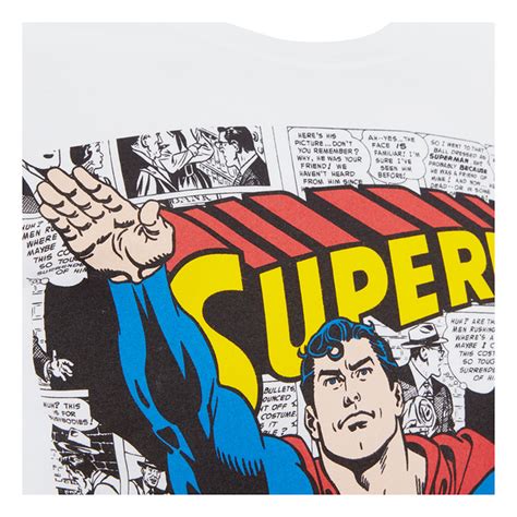 DC Comics Men S Superman Comic Strip T Shirt White Merchandise