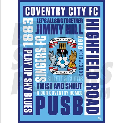 Coventry City FC Word Poster