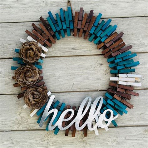 Clothespin Wreath - Etsy