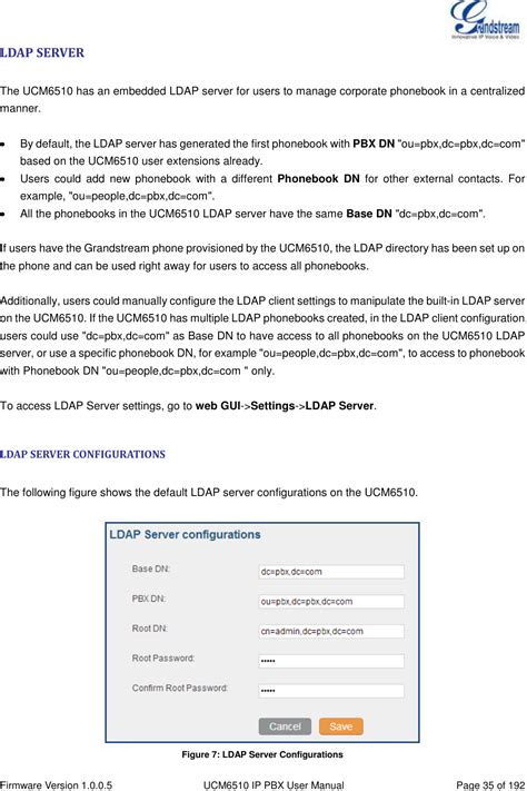 Grandstream Networks Ucm Ip Pbx User Manual