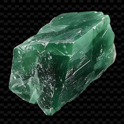 Premium Psd A Green Quartz Stone With A Black Background