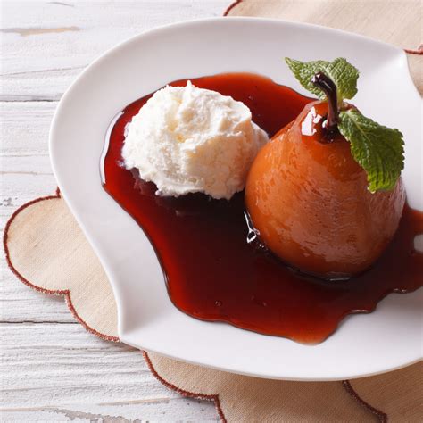 Spiced Poached Pears - Culinary Blossom