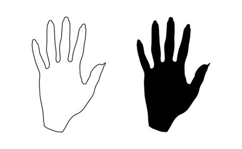 Hand Print Outline Vector Art, Icons, and Graphics for Free Download