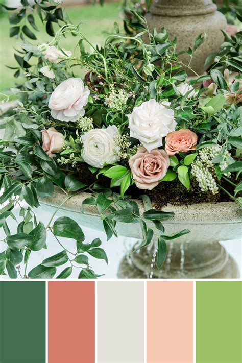 This Lovely Floral Color Palette Is Just Right For A Garden Party