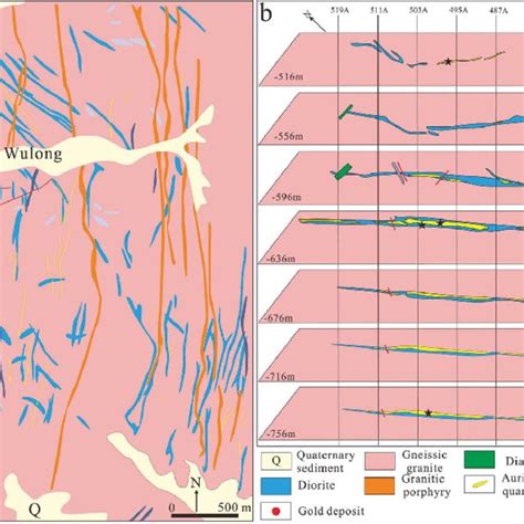 A Geological Map Of The Wulong Gold Ore District With The