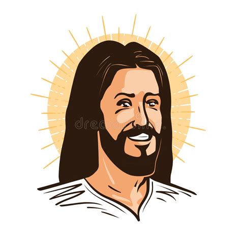 Personagem De Desenho Animado Jesus Isolado Ilustração do Vetor