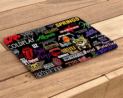 Printable Rock Band Names Logos Collage Sticker Acdc Etsy