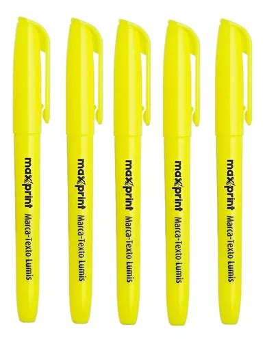 Kit De Canetas Marca Texto Neon Grifar Amarelo Maxprint