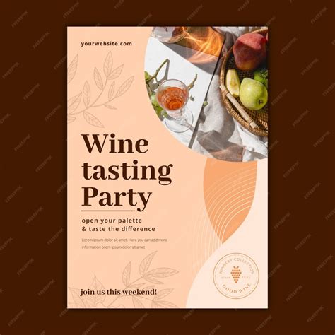 Premium Vector Hand Drawn Flat Design Wine Party Poster