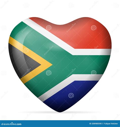 Heart South Africa Flag Stock Vector Illustration Of Love 208980590