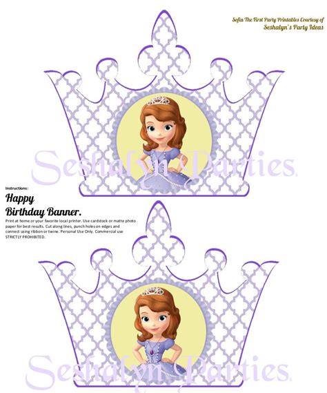 Sofia The First Free Party Printables Sofia Party Sofia The First