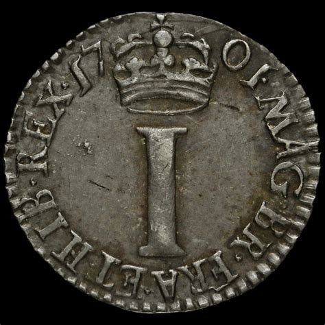 1701 William Iii Early Milled Silver Maundy Penny Scarce