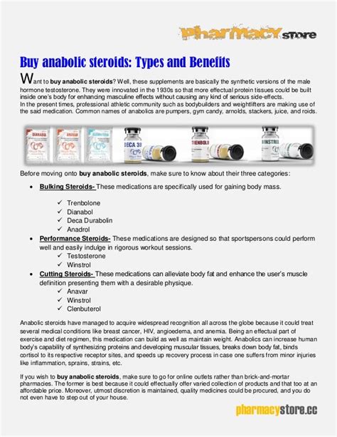 Buy anabolic steroids: types and benefits