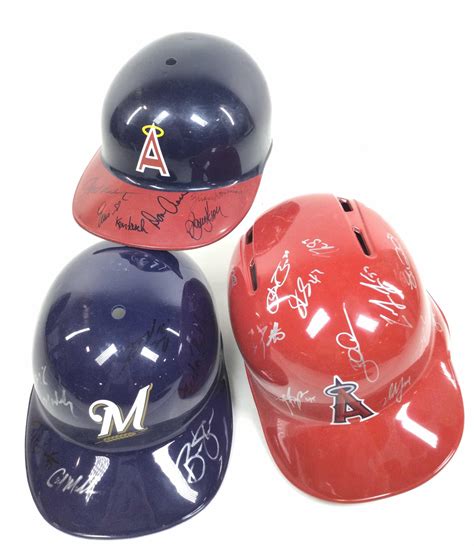 Lot - Team Autographed Baseball Helmets