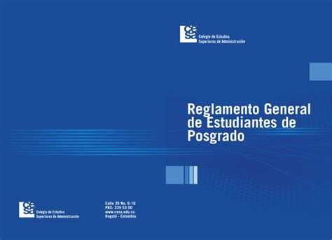 Reglamento General De Estudiantes De Posgrado