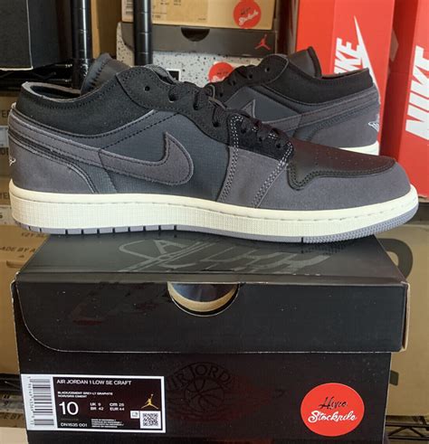 Nike Air Jordan Low Se Craft Inside Out Black Grey Shoes Dn