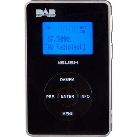 Bush Portable DAB FM Radio Black DAB Digital Radios Home Audio