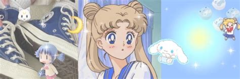 Sailor Moon Aesthetic Anime Girl Kawaii Blue Twitter Header Messy