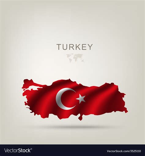 Flag of turkey as a country Royalty Free Vector Image