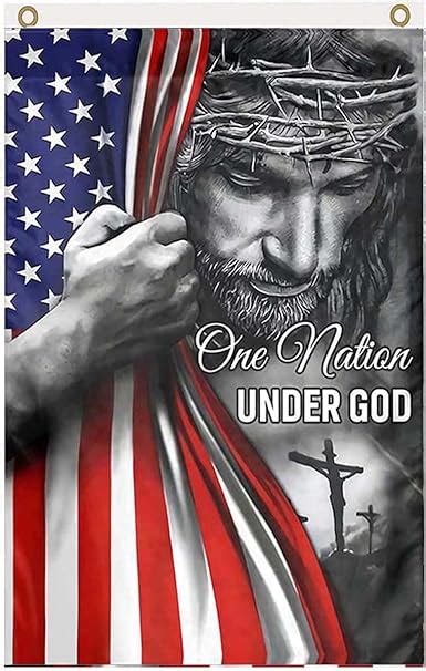 Amazon One Nation Under God Flag Christian Jesus Usa X Ft