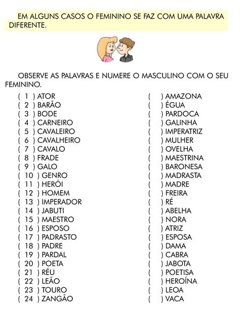 Masculino E Feminino Atividades