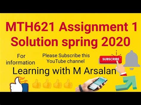 Mth Assignment Solution Spring Vu Mth Assignment