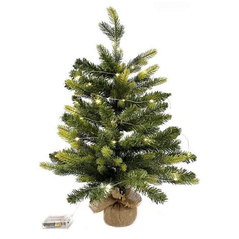 Rebecca Mobili Arbre de Noël artificiel vert Petit 60 cm base Yuta avec