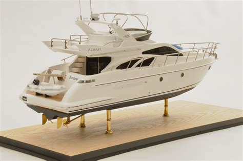 Azimut Model Yacht Handcrafted Ready Made Wooden Sailing Boat Model