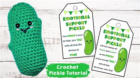 How To Crochet A Pickle Diy Crochet Plushie Youtube