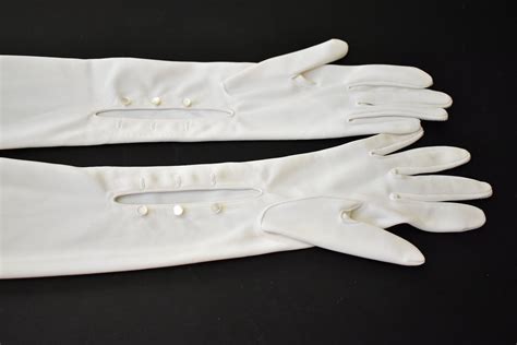 Very Long Gloves Opera White Wedding Restoration Costume 7 Etsy