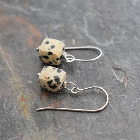 Dalmatian Jasper Earrings - Wild Hare Gems