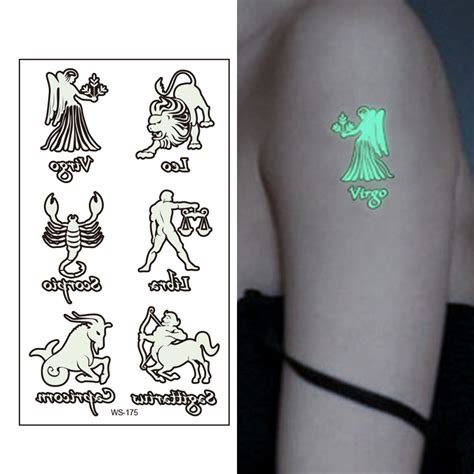 Ymller Glow In The Dark Tattoo Stickers Nightclub Bar Music Festival