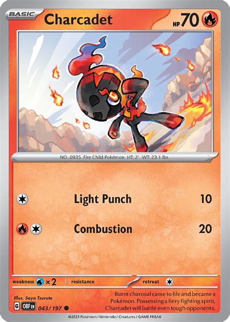 Charcadet Obsidian Flames Pokemon Card Pikawiz