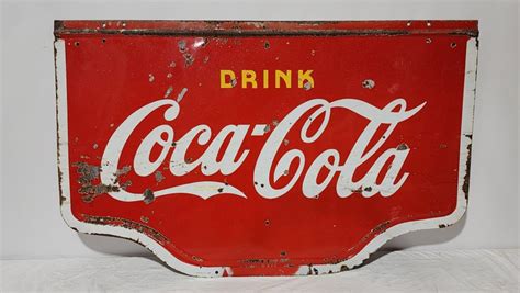 Original Coca Cola Porcelain Sign GAA Classic Cars