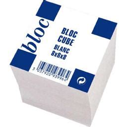 Bloc Cube Encolle Papier Offset Blanc Uni Top Budget Intermarch