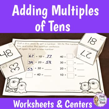 Adding Multiples Of Ten To 2 Digit Numbers By The No Prep Teacher