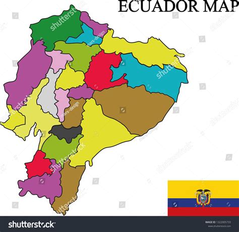 Ecuador Map Vector Illustration Map Ecuador Stock Vector (Royalty Free ...