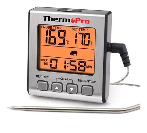 Termometro Digital Gastronomía Sonda Thermopro Tp16 Carnes