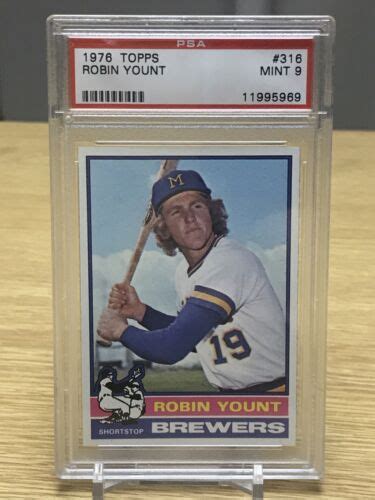 1976 Topps Baseball 316 ROBIN YOUNT PSA 9 MINT Milwaukee Brewers 2nd