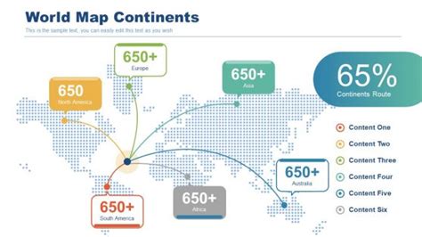 Editable World Map PowerPoint Vectors SlideModel