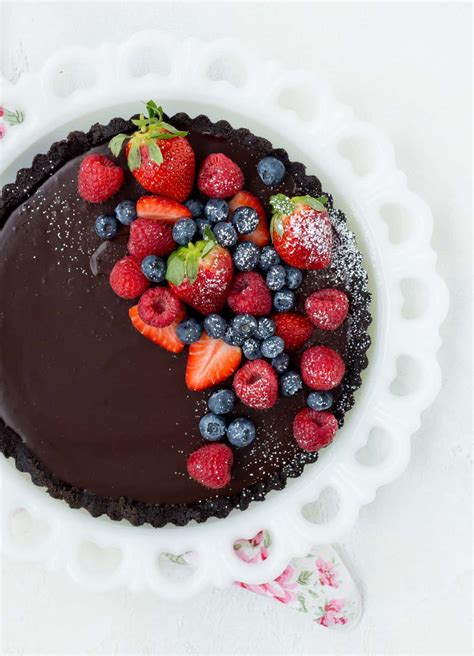 Chocolate Tart Recipe No Bake 4 Ingredients Recipe Rachel Cooks®