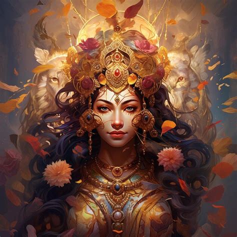 Premium AI Image Illustration Of Goddess Durga For Happy Durga Puja