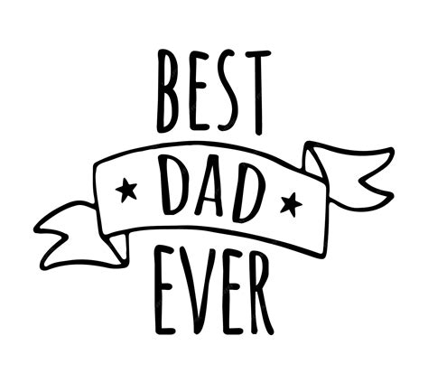 Premium Vector Vector Hand Drawn Best Dad Ever Lettering