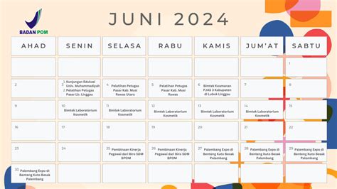 Kalender Kegiatan BBPOM Di Palembang