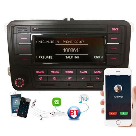 Autoradio Vw Rcn Bluetooth Cd Usb Aux Golf Passat Touran Polo