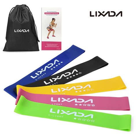 Buy Lixada Set Of Exercise Resistance Loop Bands With Carry Bag Latex