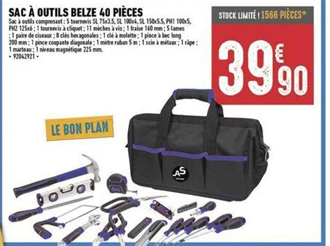 Promo Sac à Outils Belze 40 Pièces chez Brico Cash iCatalogue fr