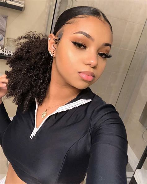 Raky Wane On Instagram “3 3 🖤” Slick Hairstyles Hairdos For Curly Hair Sleek Hairstyles